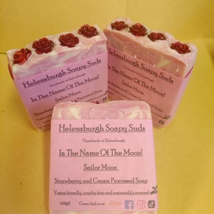 Magical Girl Soap | Strawberry and Cream cold process soap | Fruit Soap| Sweet soap |strawberry soap | In The Name Of The Moon