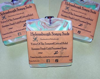 Voice Of The Tempest Keyleth Critical Role Soap: Summer Fresh Floral Scent, Cold Process, D20 included