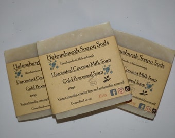 Unscented Coconut Milk Soap: Gentle Cold Process Soap