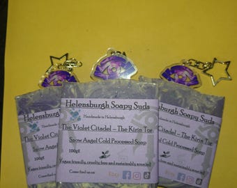 The Violet Citadel inspired soap, Snow Angel Soap: Sweet Scented Vegan Cold Process Soap