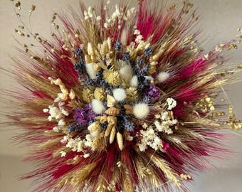 Natural dried bouquet, Wheat bouquet, Home decor, Gift idea, Country wedding, Table decor, Handmade bouquet, Floral arrangement, Flowers