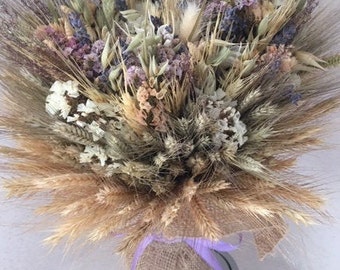 Natural dried bouquet, Wheat bouquet, Home decor, Gift idea, Country wedding, Table decor, Handmade bouquet, Floral arrangement, Flowers