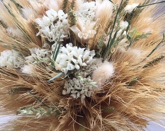 Natural dried bouquet, Wheat bouquet, Home decor, Gift idea, Country wedding, Table decor, Handmade bouquet, Floral arrangement, Flowers
