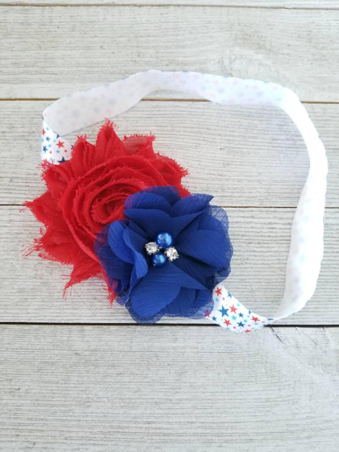 Red White and Blue Headband Patriotic Headbands Infant Etsy