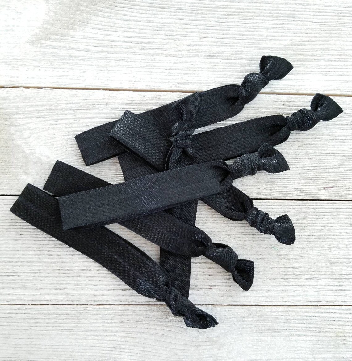 Set of 7 Black Elastic Hair Ties Women's Hair Ties Etsy