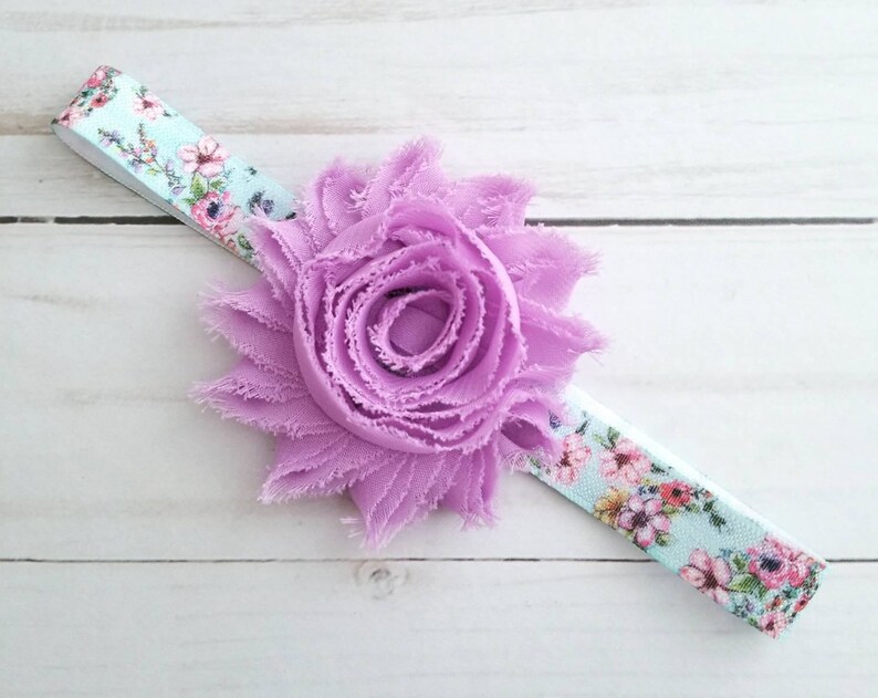 Infant Headband Baby Girl Headband Newborn Headband Preemie Headband Lilac Baby Headband Lilac Floral Headband Floral Headband