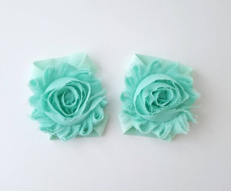 Barefoot Baby Sandals Barefoot Sandals Aqua Flower Sandals Toe Blossoms Baby Girl Sandals Aqua Baby Sandals Newborn Sandals
