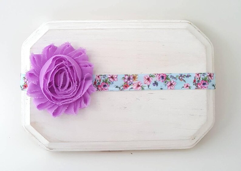 Infant Headband Baby Girl Headband Newborn Headband Preemie Headband Lilac Baby Headband Lilac Floral Headband Floral Headband