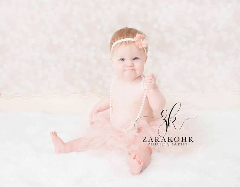 Baby Girl Tutu Peach Baby Tutu Half Birthday Infant Tutu Newborn Peach Tutu Newborn Photography Prop Peach Cake Smash Peach Headband