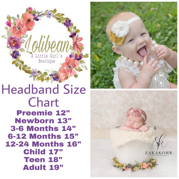 Headband Size Chart For Babies