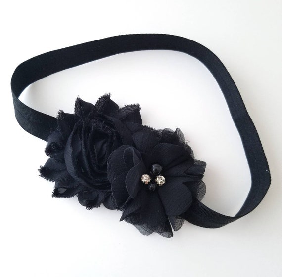 black newborn headband