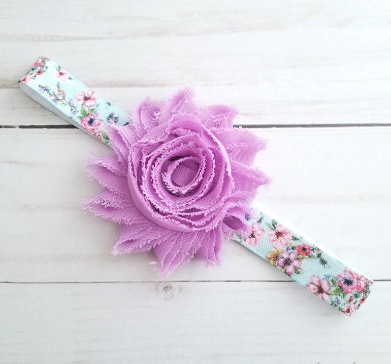 Infant Headband Baby Girl Headband Newborn Headband Preemie Headband Lilac Baby Headband Lilac Floral Headband Floral Headband
