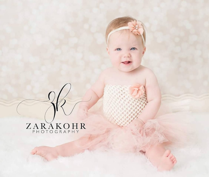 Baby Girl Tutu Peach Baby Tutu Half Birthday Infant Tutu Newborn Peach Tutu Newborn Photography Prop Peach Cake Smash Peach Headband