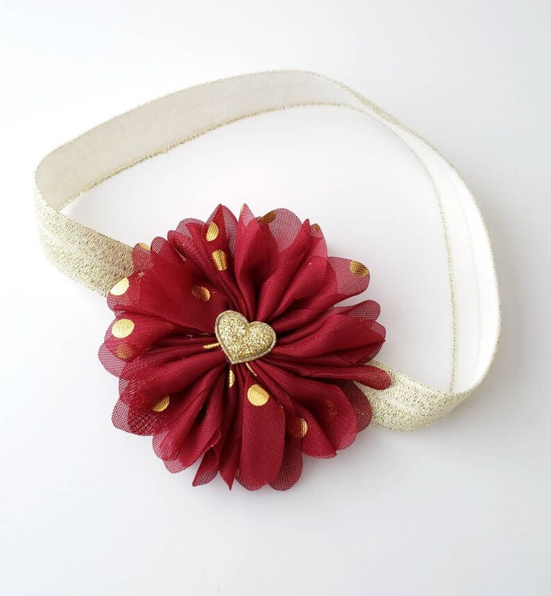 burgundy headband for baby girl