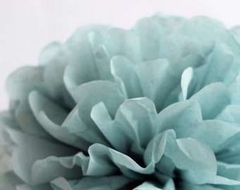 1 Tissue Paper Flower - Duck egg Blue - All sizes - Party decoration - Princess Party - Paper Pom Poms - Wedding set - Birthday decorations