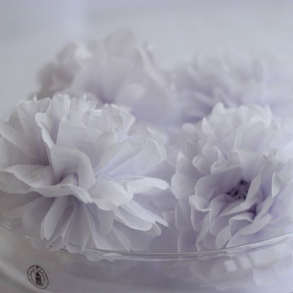 1 Tissue Flower MINI size Lilac Perfume - Napkins Rings - Gift boxes - Table Decorations - Paper Pom Poms Wedding set - Birthday decorations