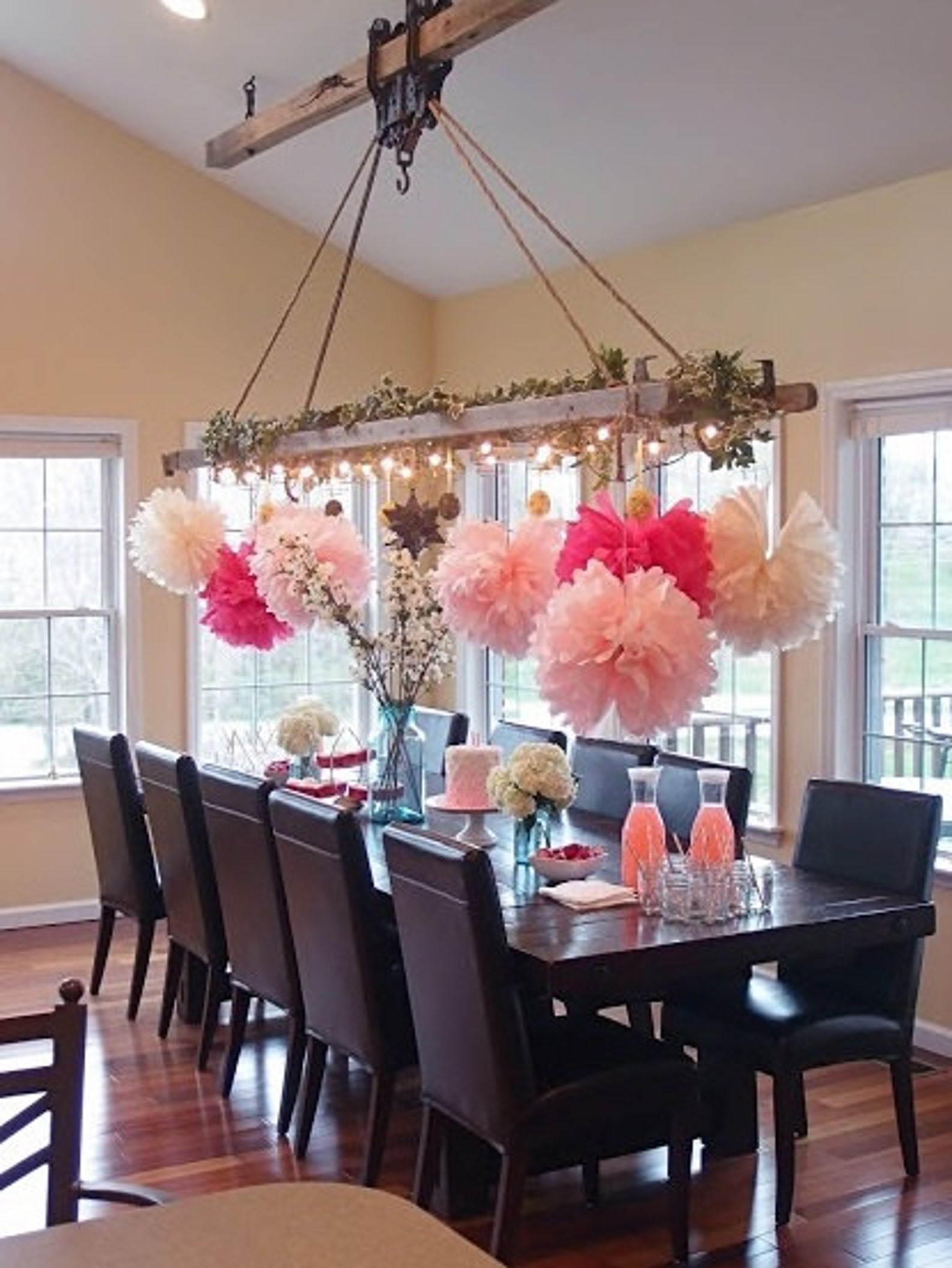 Tissue Paper Flowers Set of 36 12/12/12 Girly Pink Theme Etsy