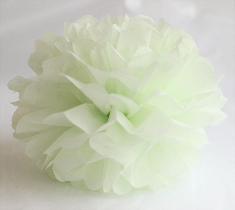 1 Tissue Paper Flower Pastel Mint All Sizes Party Etsy