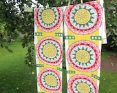 Pair of Slim Side Curtains Table Runners Fabric for Upholstery or Pillow Making Design by Cilla Ramnek, Discontinued Ikea Fabric 4-22-5