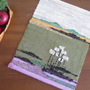 Hand Woven Wall Decor Swedish Vintage Scandinavian Landscape Handmade Wall Hanging #5-12-5