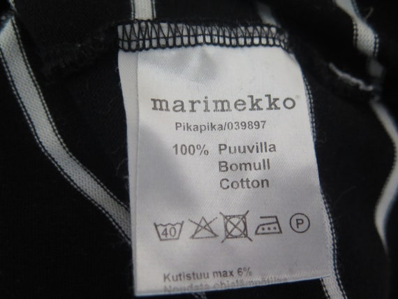 Marimekko Black White Striped Cotton Women's Top … - image 7