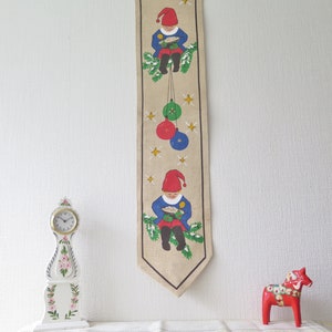 壁飾り ノーム バルーン スウェーデン スカンジナビア ヴィンテージ ロングプリント クリスマス デコレーション 壁掛け #5-04-47