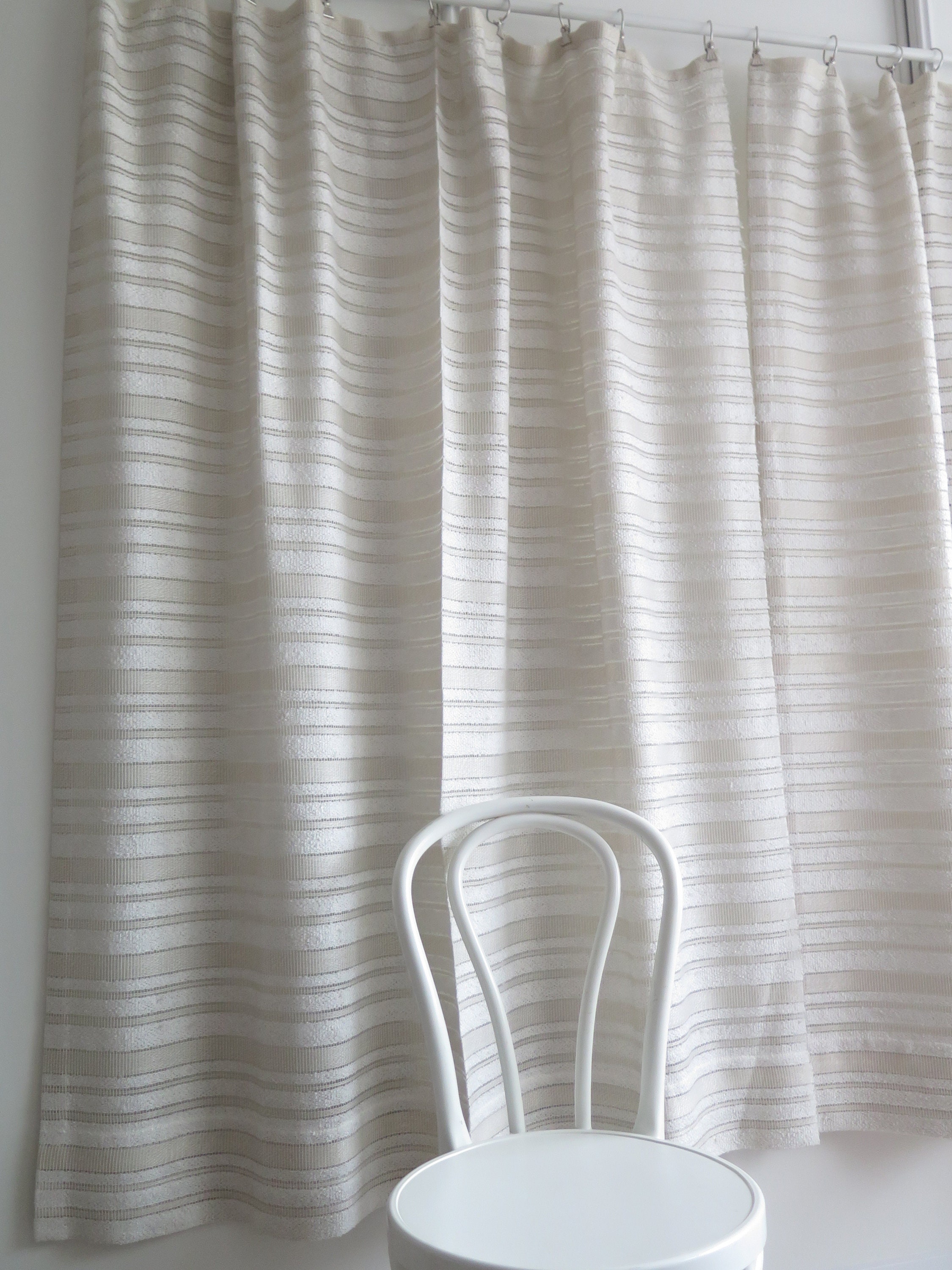 ヴィンテージカーテン 2枚セット グレー織りカーテン スカンジナビア