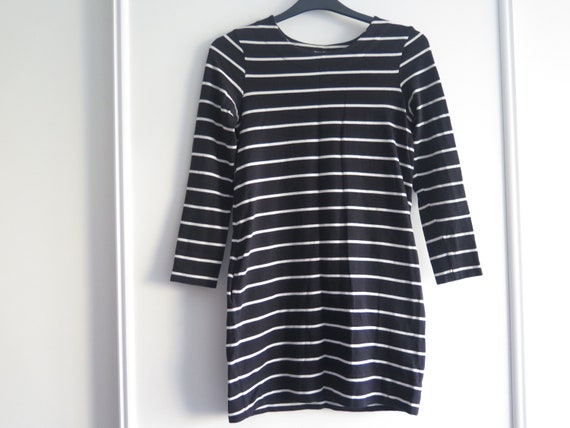 Marimekko Black White Striped Cotton Women's Top … - image 1