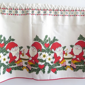 Christmas Window Valance Long Wide Valance Swedish Vintage Scandinavian Home Decoration #5-01-22