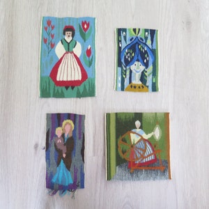 Woven Decor Unframed Hand woven Decor Flowers Scandinavian Vintage Flamsk Flemish Floral Decor #4-23-31