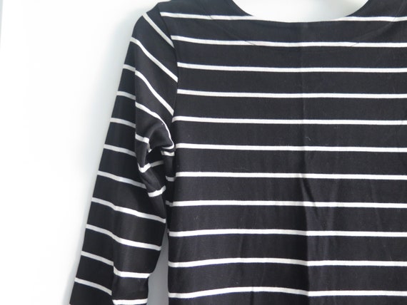 Marimekko Black White Striped Cotton Women's Top … - image 3