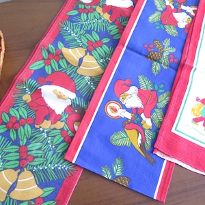 Table Runners Set of 3, Christmas Table Napkins Scandinavian Christmas Vintage Sweden #5-03-48