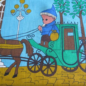 Printed Art Wall Hanging, Kids Room Decor Princess Carriage Wall Decor Swedish Decor 4-47-9 image 2