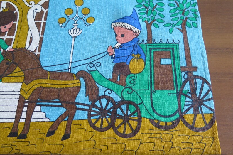 Printed Art Wall Hanging, Kids Room Decor Princess Carriage Wall Decor Swedish Decor 4-47-9 image 2