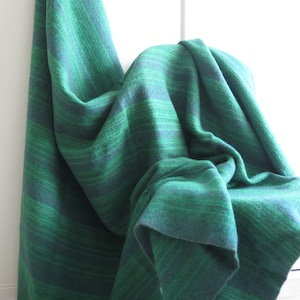 Plaid Blanket par Viola Gråsten Tidstrand, Green Wool Winter Warm Throw vintage Home Decor 5-36-28 image 7