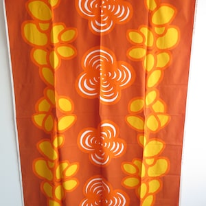 Curtain Panels Orange Brown Floral Curtains by FINLAYSON, Scandinavian #5-30-5