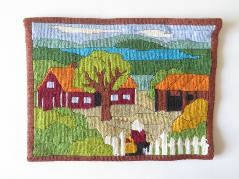 Wall Embroidery / Wall Hanging Handmade Swedish Wall Art Etsy