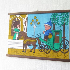 Printed Art Wall Hanging, Kids Room Decor Princess Carriage Wall Decor Swedish Decor 4-47-9 image 4