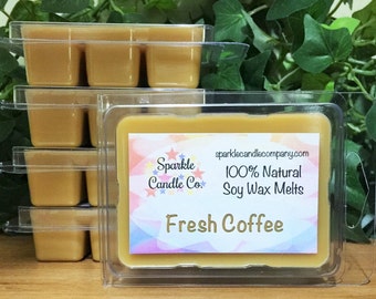 FRESH COFFEE SOY Wax Melts - Coffee Scented Wax Melts - Soy Wax Tarts - 1 package - Coffee Lover Gift