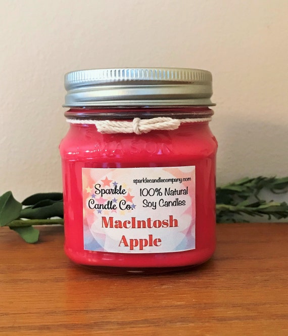 MACINTOSH APPLE Soy Candle Natural Soy Candle Fall Candle Etsy