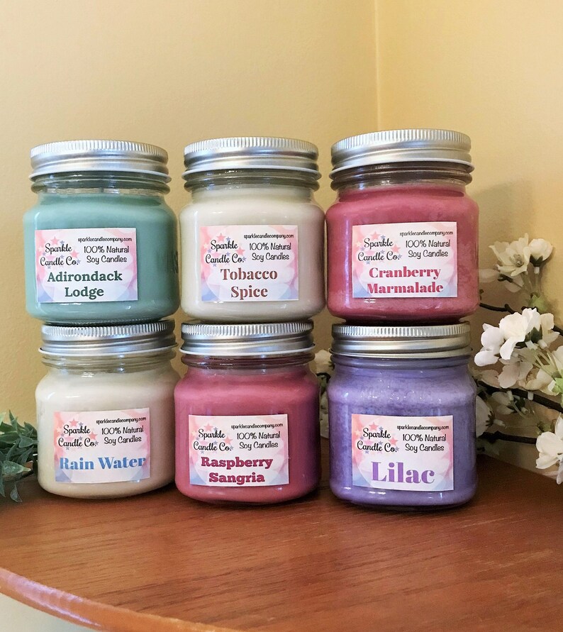 SAVE Lot of 2 Spice Shoppe Scents Soy Wax Candles 8oz Jelly