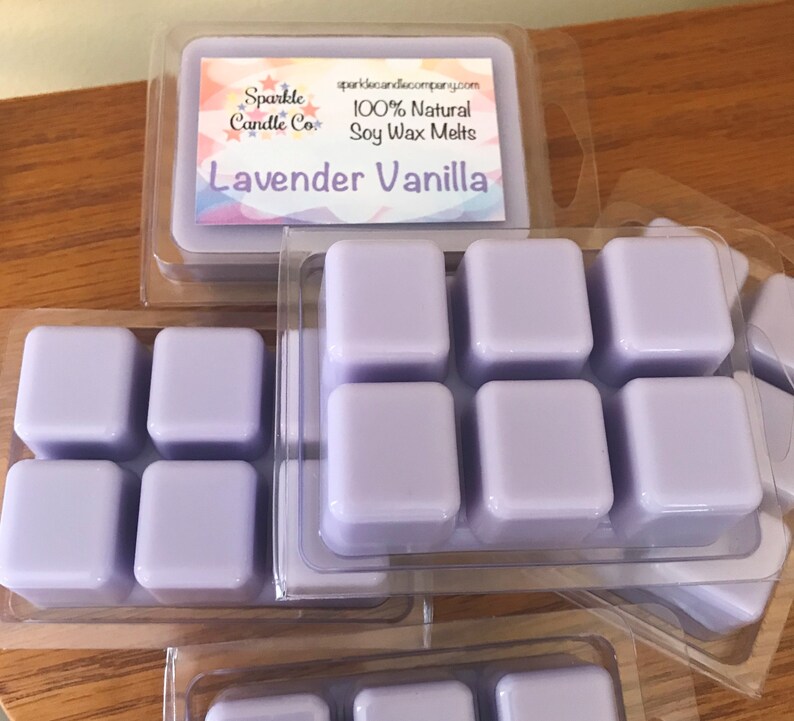Aromatherapy LAVENDER VANILLA Soy Wax Melts Soy Wax Tarts Sparkle Candle Co Relaxing Scent Lavender Tarts