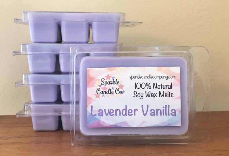 Aromatherapy LAVENDER VANILLA Soy Wax Melts Soy Wax Tarts Sparkle Candle Co Relaxing Scent Lavender Tarts