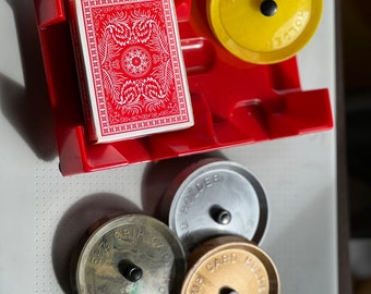 Rotating Playing Card Tray with 4 E-Z Grip Holders