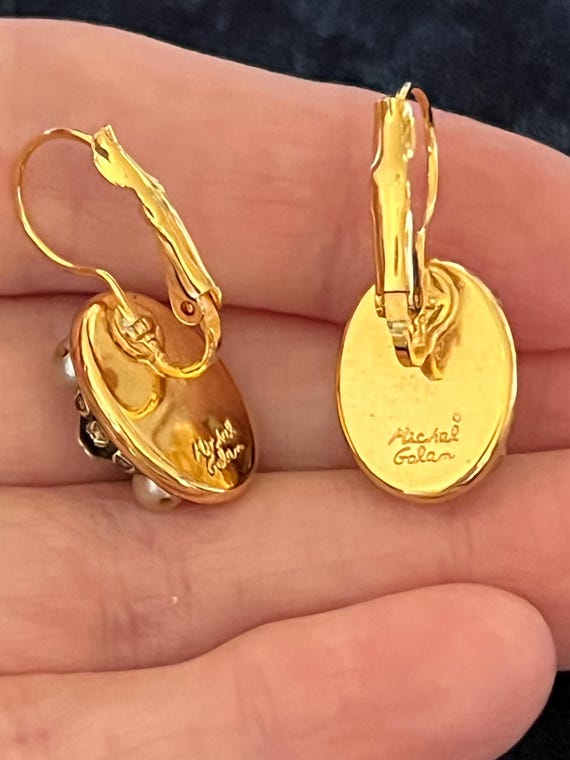 Michal Golan Pearl Earrings: Multicolor Gemstone … - image 4