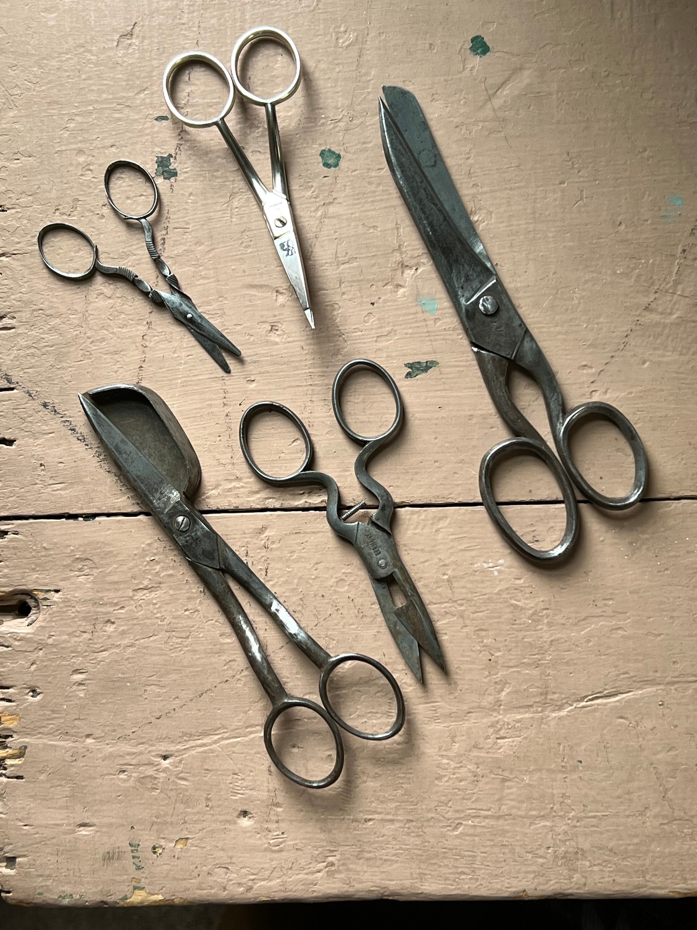 Vintage Scissor Lot: Hilger Button Hole, LUZ, Embroidery, Candle Wick