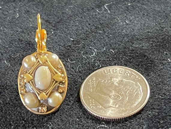 Michal Golan Pearl Earrings: Multicolor Gemstone … - image 2