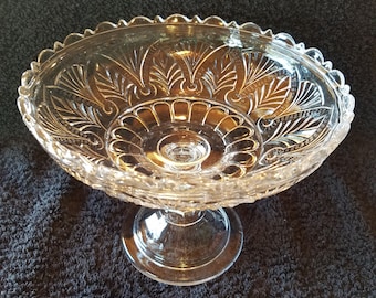 Vintage Pressglas Footed Candy / Servierschale