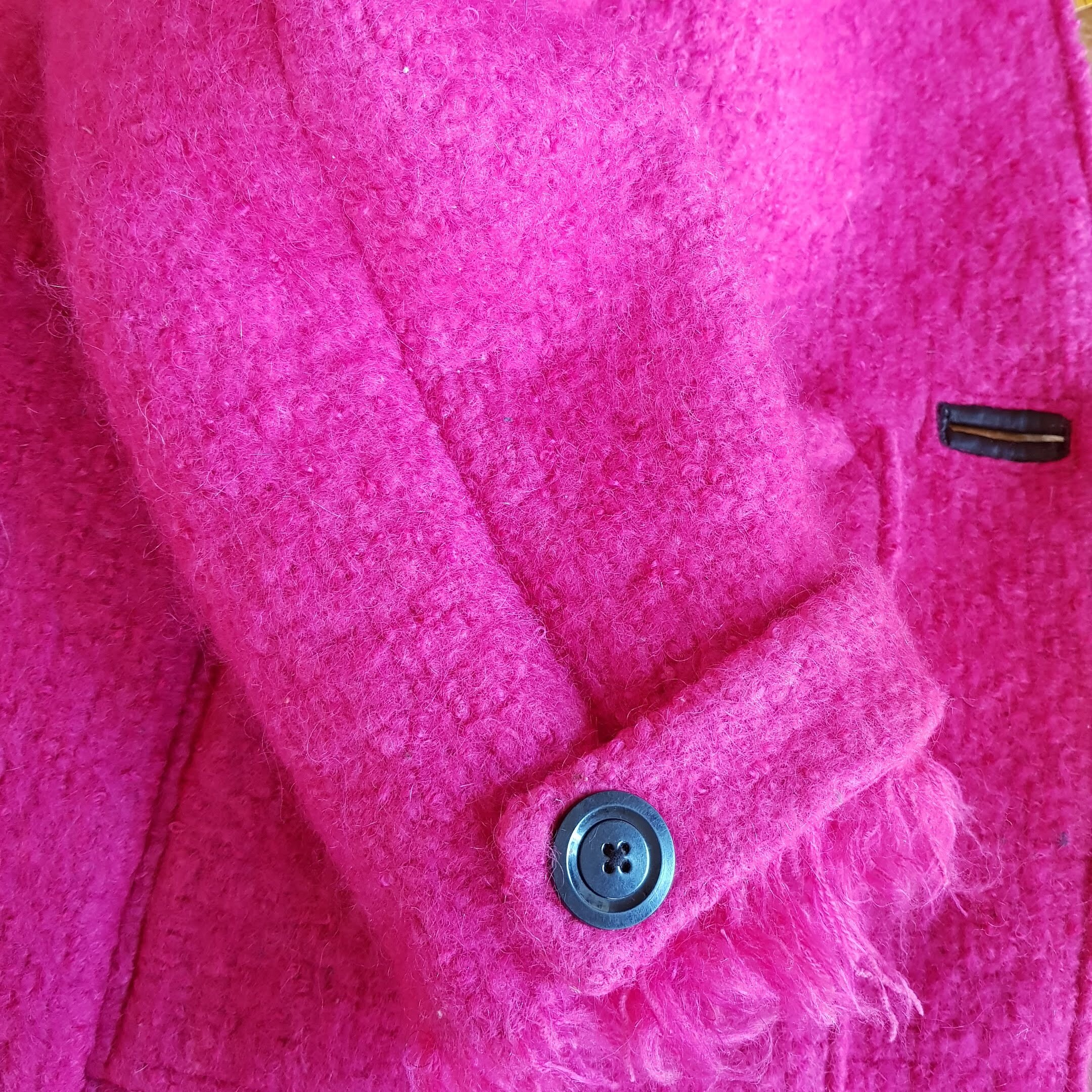 Hot Pink Mohair Jacket in a UK Size 812 or US Size 610 Etsy UK