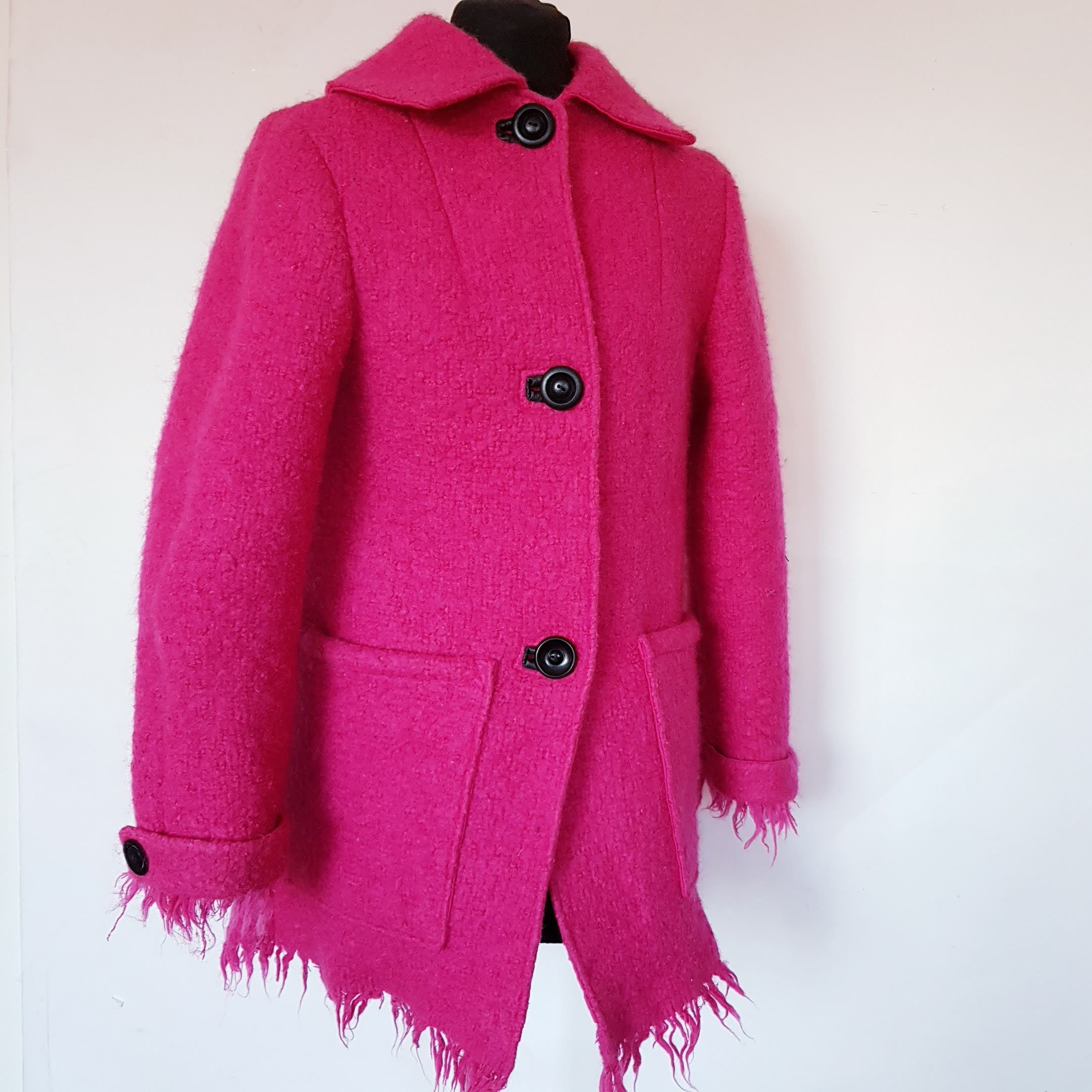 Hot Pink Mohair Jacket in a UK Size 812 or US Size 610 Etsy UK